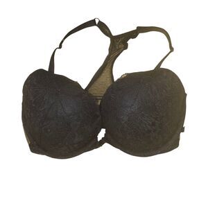 Victoria's Secret Black Lace Push Up Front Close Bra Size 32DD